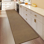 YDKGL 2x8 ft Hallway Runner Rug Extra Long Boho Woven Kitchen Runner Rugs Mat Non Slip Washable, Soft Entryway Laundry Floor Carpet for Indoor Backdoor Bedroom Hallway Living Room, Dark Brown/Coffee