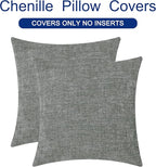 CaliTime Decorative Couch Throw Pillow Covers 26 X 26 Inches Medium Grey