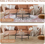 OPPODREAM Soft Area Rugs 5x7, 5x7 Washable Rug with Non Slip Backing, 5 x 7 Faux Cashmere Low-Pile Carpet, Pink & Cream