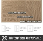 HIYARD Sturdy Front Door Mat, Absorbent Muddy Dirt Resist Welcome Door Mats Outdoor Indoor, Stain and Fade Resistant, Non-Slip Backing Entry Mat Low Profile Doormat for Entryway, 29×17, Beige