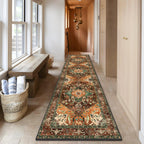 Yamaziot Washable Runner Rug, 3x10 Non-Slip Boho Hallway Kitchen Rug