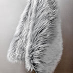 Ashler faux fur rug, Fluffy Shaggy Area Rug Ultra Soft 2 x 2.9 Feet Rectangle Fur Rug Frosted Bottom Gray Fuzzy Rug Machine Washable Shag Rug, Nursery Decor Throw Rugs for Bedroom, Living Room