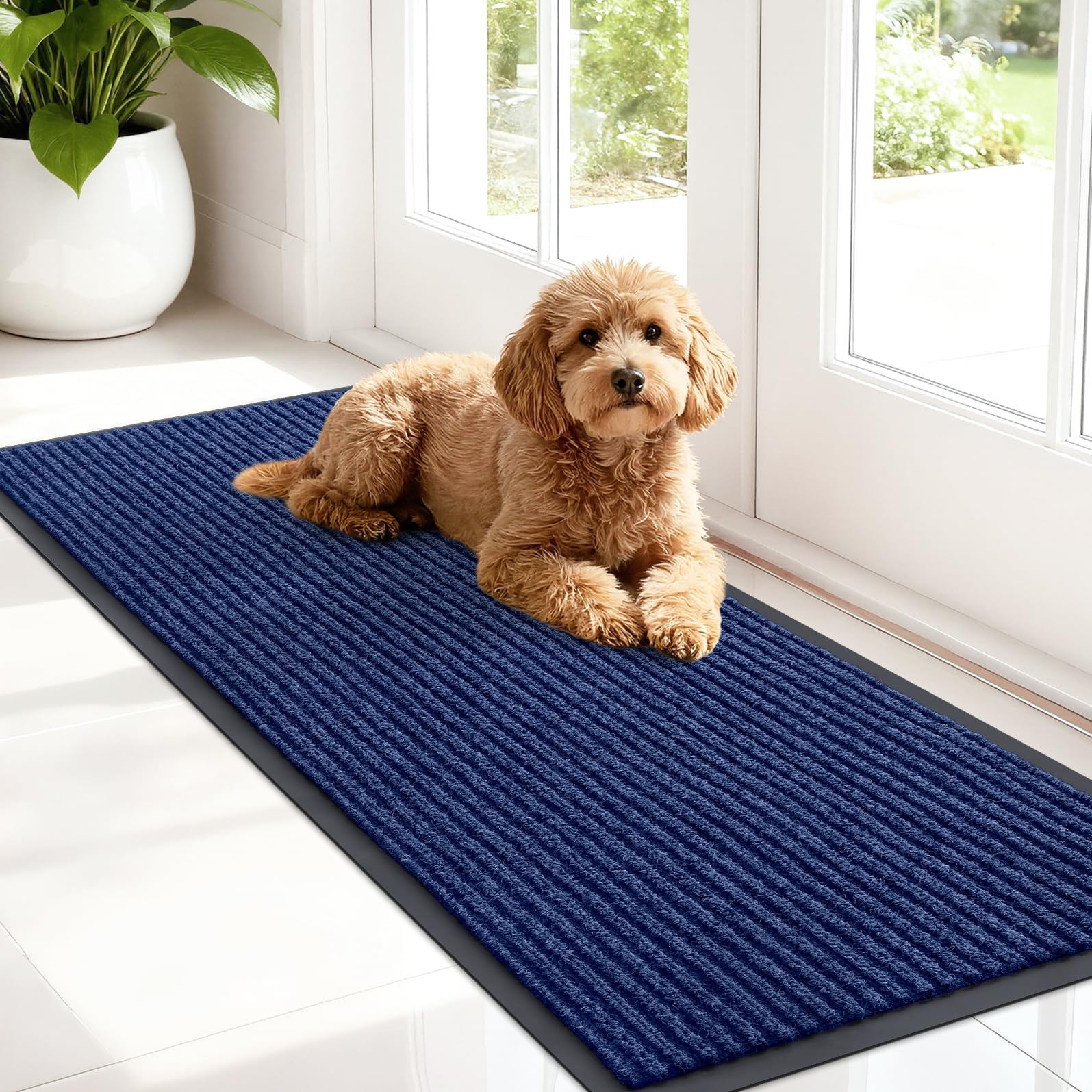 OLANLY Front Door Mat 47x17, Waterproof Heavy-Duty Indoor Outdoor Doormat