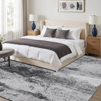 Toneed Abstract Area Rug Modern Washable Rug Soft Non Slip Rug Low Pile for Bedroom Living Room Dining Room Slate Grey 7x10 Feet