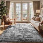 6x9 Ft Large Shag Rugs for Living Room Decor, Tie-Dyed Ultra Soft Fluffy Furry Area Rugs for Bedroom Indoor Floor, Aesthetic Carpet for Kids Home (Grey)