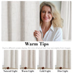 H.VERSAILTEX Blackout Curtains, Durable Thick Textured Look 100% Blackout Patio Door Curtain, Grommet Extra Wide Sliding Door Curtain Panel Long Curtains, W100 x L108 inch- Ivory