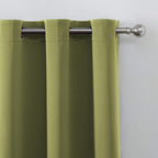 LEMOMO Blackout Curtains 66 x 95 inch/Olive Green Curtains Set of 2 Panels/Thermal Insulated Room Darkening Bedroom Curtains