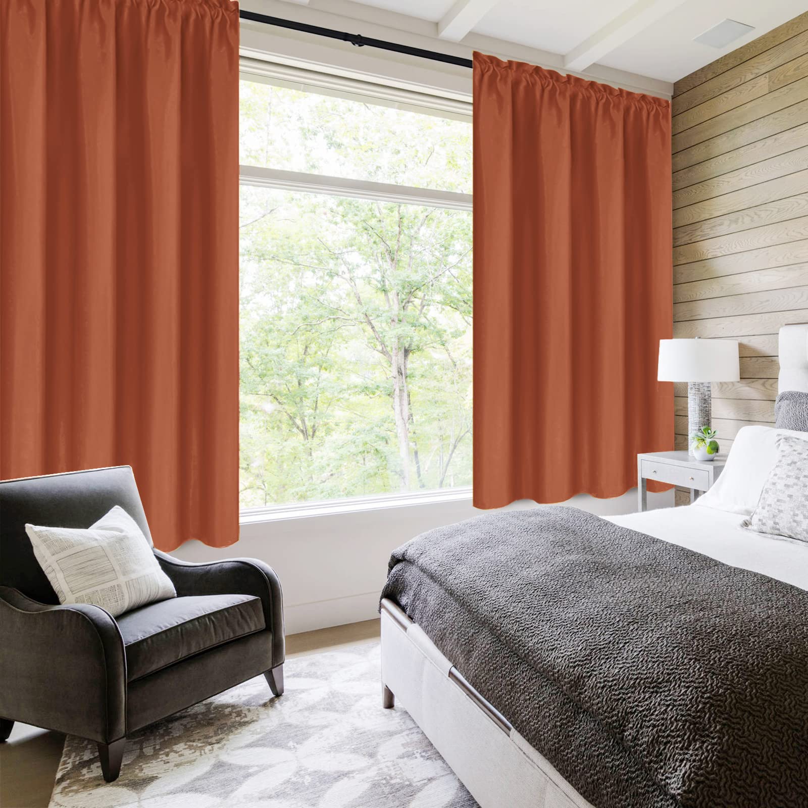 DWCN Short Blackout Curtains 42 x 36 Inch Long for Kitchen RV Bunk 2 Panels