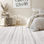 Nakagishi Boho 5x7 Area Rug Living Room Rugs Machine Washable Gray