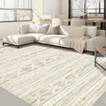 Nakagishi 8x10 Area Rugs Living Room: Washable Boho Large Neutral Modern Soft Farmhouse Beige Rug Stain Resistant Indoor Floor Non-Slip Carpet for Women Home Enthusiasts Aged 25-45 - Bedroom Room
