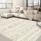 Nakagishi 7X9 Area Rug Living Room: Washable Boho Large Neutral Modern Soft Farmhouse Beige Rugs Stain Resistant Indoor Floor Non-Slip Carpet for Women Home Enthusiasts Aged 25-45 - Bedroom Room Decor