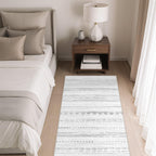 Nakagishi Boho 2x4 Washable Area Rug Non Slip Carpet for Entryway Gray