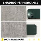 MIULEE 100% Blackout Linen Curtains for Bedroom, Greige Solid Luxury Decor Thermal Insulation Room Darkening Drapes for Living Room Nursery Back Tab Rod Pocket 42 x 63 Inches, 2 Panels