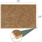 Barnyard Designs Doormat Welcome Mat for Outdoors, Large Front Door Entrance Mat, Brown (Blank, 36x24)