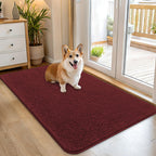 OLANLY Dog Door Mat for Muddy Paws 45x27, Super Absorbent Chenille Mud Mat