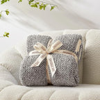 Snuggle Sac Grey Throw, Super Soft Warm Oversized Fuzzy Plush Blanket, Dark Grey, 50x70 inches
