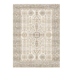 phonzenuo 7x9 Area Rugs for Living Room,Thin Washable Rug, Non-Slip Foldable Area Rug for Bedroom, Dining Room, Home Office, Cream