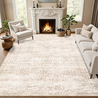 4x6 Area Rugs for Living Room: Washable Rug Soft Vintage Boho Medallion Carpet Indoor Non-Slip Stain Resistant Large Carpets for Bedroom Dining Room Farmhouse Nursery Home Office Black Gold