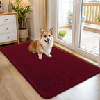 OLANLY Dog Door Mat for Muddy Paws 45x27, Super Absorbent Chenille Mud Mat