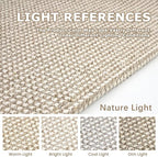 KOZYFLY Long Runners for Hallways 3x12 ft Washable Kitchen Runner Non Slip Rubber Backed Hallway Rugs Cotton Entryway Runner Rug Floor Carpet for Indoor Hall, Backdoor, Kitchen, Ivory/Khaki