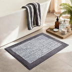 36x24 Large Bathroom Rugs Washable Non Slip, Grey Bath Mat for Bathroom Floor Tub, Soft Absorbent Quick Dry Mats for Shower, Bathtub,Home Decor