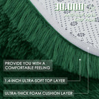 OLANLY 6x9 Machine Washable Large Area Rugs for Living Room, Bedroom, Soft Fluffy Shaggy Bedside Rug, Indoor Floor Carpet for Kids Girls and Boys, Dorms, Nursery, Home Decor Aesthetic, Dark Green