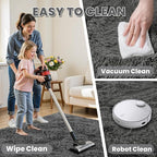 5x8 Area Rugs for Living Room: Soft Fluffy Shag Grey Rugs for Bedroom, Non Slip Large Fuzzy Plush Rug Indoor Floor Carpet for Nursery Kids Boys Girls Room, Dorms, Playroom, Modern Home Decor