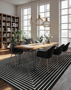 Latte&Fog 6x9 Area Rugs for Living Room Bedroom, Modern Abstract Washable Rug, Boho Non Slip Low Pile Carpet for Indoor Dining Room, Office, Dorm, Classroom, Farmhouse and Kids Room