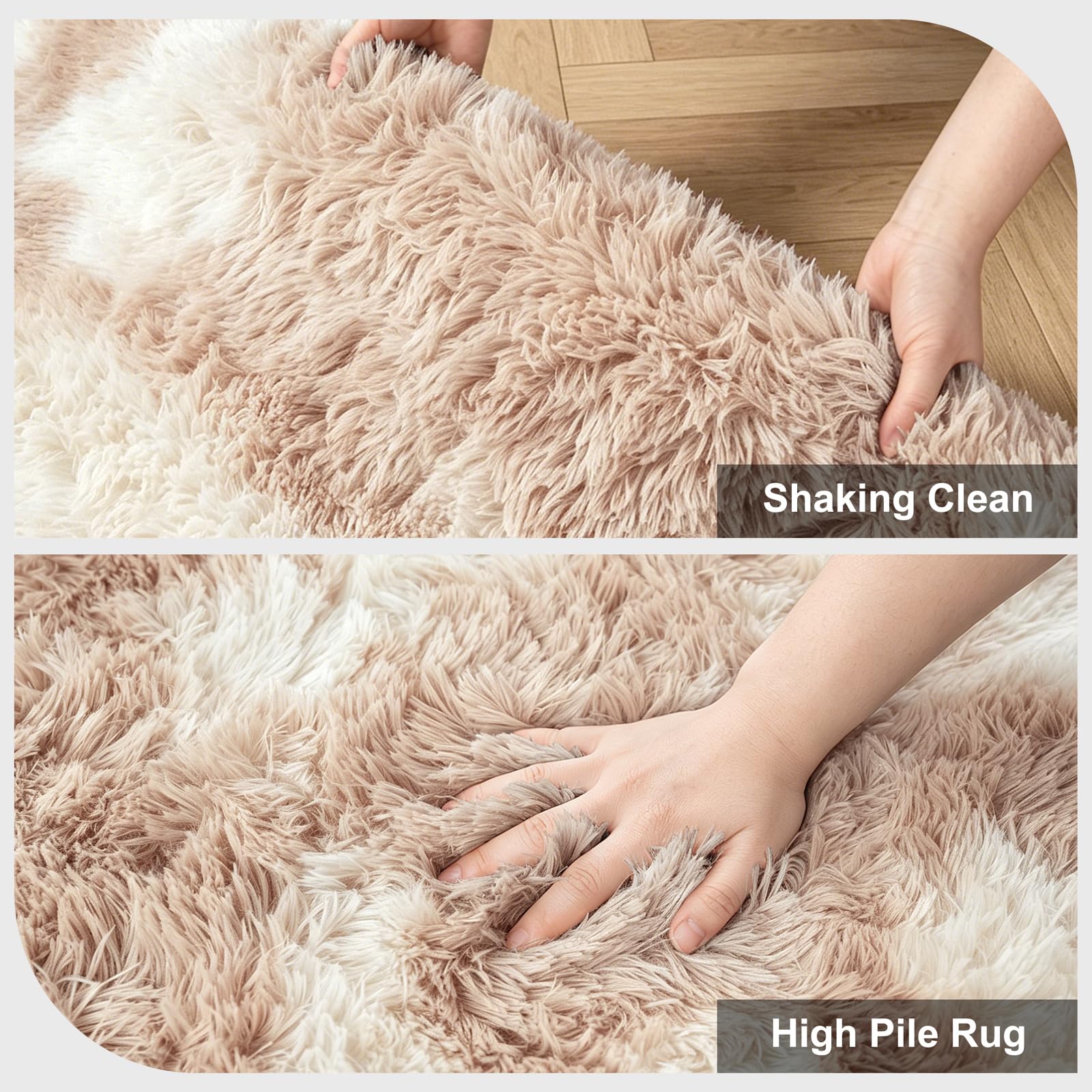 10X14 Large Area Rugs for Living Room Bedroom,Big Shag Rug for Bedroom Dorm,Soft Fluffy Indoor Carpet Plush Rugs for Living Room Home Decor,Camel