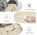 Soalmost Washable Area Rug 8x10, Large Soft Rugs for Living Room Vintage Beige 8x10 Area Rugs for Bedroom Dining Room Floral Non-Slip Thin Rug