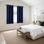 MIULEE Blackout Curtains for Bedroom 2 Panels 40 x 50 Inch Long Navy Blue