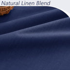 Guken 100% Blackout Curtains 108 Inch Length 2 Panels Set for Living Room Bedroom Back Tab Thermal Insulated Black Out Linen Drapes Room Darkening Window Curtains 108 Inches Long,Classic Blue