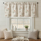 XOGUIBO Kitchen Valances for Windows, Floral Embroidered 52x18 Inch 1 Panel