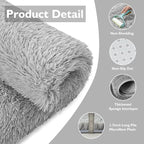 Shag Area Rug for Bedroom 5x8,Grey Fluffy Area Rugs for Living Room,Soft Fuzzy Rug Non-Shedding Indoor Plush Carpet for Kids Bedroom Nursery Dorm Home Decor