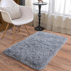 Soft Runner Rugs for Bedroom Hallways, 2 Packs 2x3 Grey Fluffy Shag Throw Area Rug Non Slip for Bedside Dorm, Long Shaggy Furry Carpet for Nursery Living Room