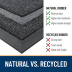 OLANLY Front Door Mat Outside 47x32, All-Season Heavy-Duty Rubber Doormat