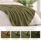 Exclusivo Mezcla 3D Fleece King Size Blanket for Bed, Olive Green