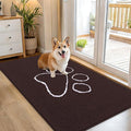 OLANLY Dog Door Mat for Muddy Paws 54x32, Paw Print Design Chenille Mud Mat