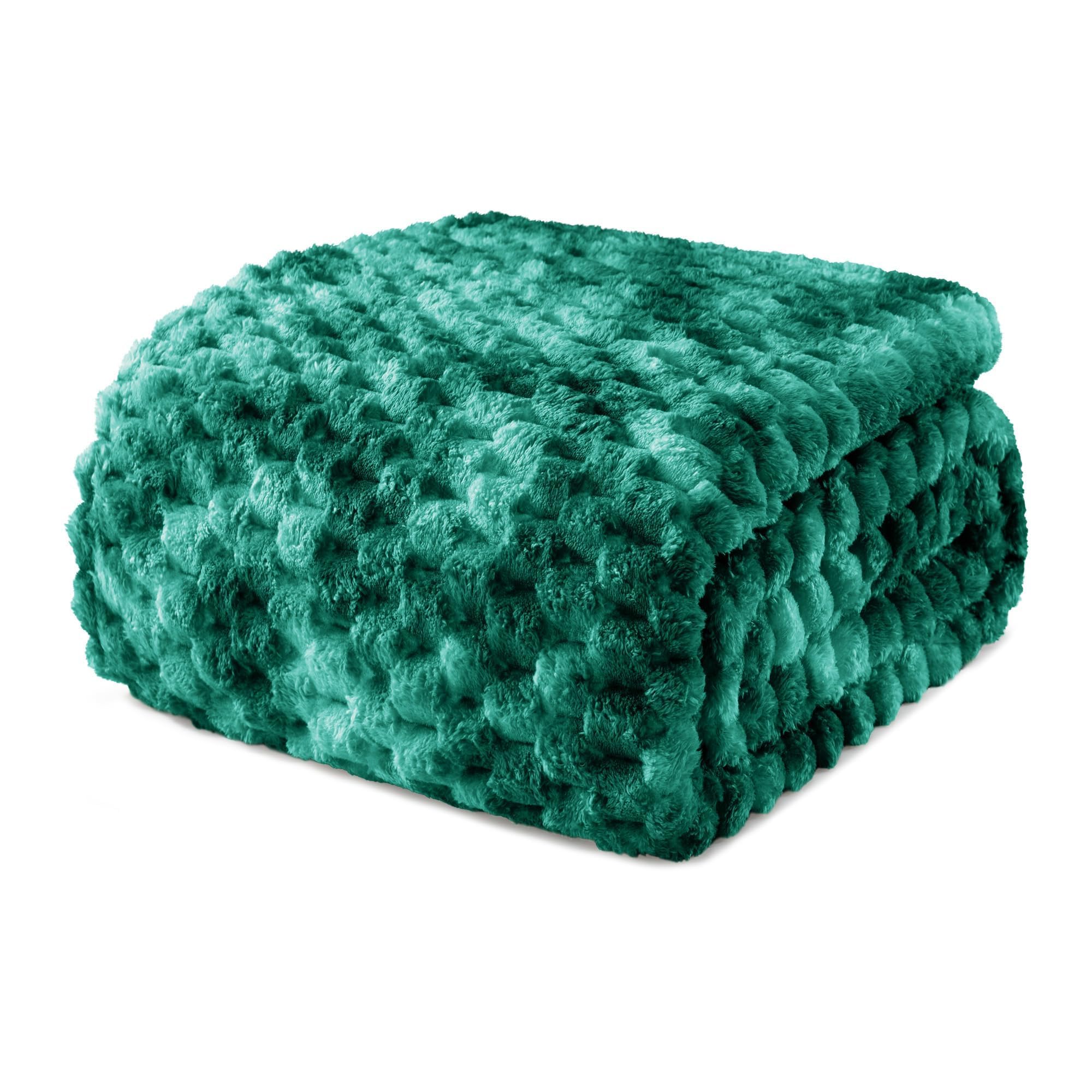 Exclusivo Mezcla 3D Fleece Twin Size Blanket for Bed, Tie-dye Teal