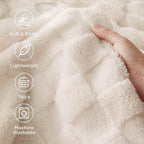 Bedsure GentleSoft King Size Blanket for Bed - Super Soft Cozy Blankets for Kids Girls, Large Fuzzy Fleece Throw for Bedroom Decor, Cream,108x90 Inches