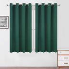 LEMOMO Blackout Curtains 52 x 45 inch/Green Curtains Set of 2 Panels/Thermal Insulated Room Darkening Bedroom Curtains