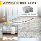 RELEANY Washable 2'x3' Abstract Area Rug for Living Room Gray White