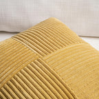 Fancy Homi 2 Packs Mustard Yellow Lumbar Decorative Throw Pillow Covers 20x28 Inch for Living Room Couch Bed, Rustic Farmhouse Boho Home Decor, Soft Striped Corduroy Rectangle Accent Cushion Case