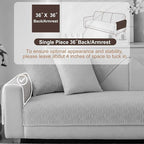 Soft Waterproof Chenille Cover Washable, Non Slip Sectional Sofa Covers for 3 Cushion Couch Sofa L Sharped Sofa Slipcover for Pets, Furniture Protector (1 PCS 36"x36" Light Grey)