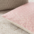 Foindtower Set of 2 Decorative Neutral Floral Print Throw Pillow Covers Vintage Accent Farmhouse Cushion Covers Boho Home Decor for Sofa Couch Chair Bedroom Living Room Outdoor,22×22 Inch,Light Pink