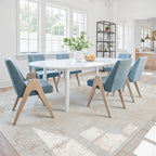 9x12 Washable Area Rug for Living Room Bedroom: Non-Slip Modern Beige White