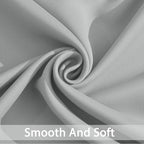 Yakamok Light Grey Room Darkening Curtains 96 inch Sliding Door Drapes