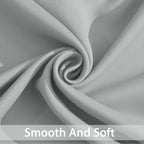 Yakamok Light Grey Room Darkening Curtains 96 inch Sliding Door Drapes