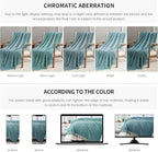 BOURINA Blue Throw Blanket 50 x70 Inch Jacquard Throw Knitted Blanket
