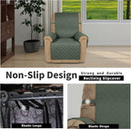 Easy-Going Recliner Chair Slipcover Reversible Sofa Cover Water Resistant Couch Cover Furniture Protector with Elastic Straps for Pets Dog (Recliner 22 inch, Greyish Green/Beige)